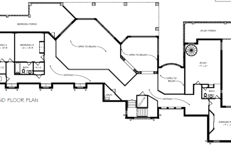 The Island Series 3 Custom Home second floor plan