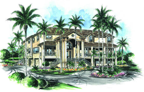 The Plantation II Custom Home Rendering