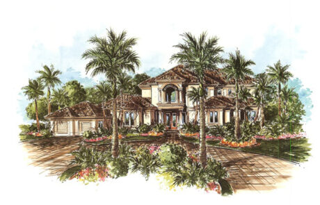 custom home the caloosa III at sunset cove Rendering
