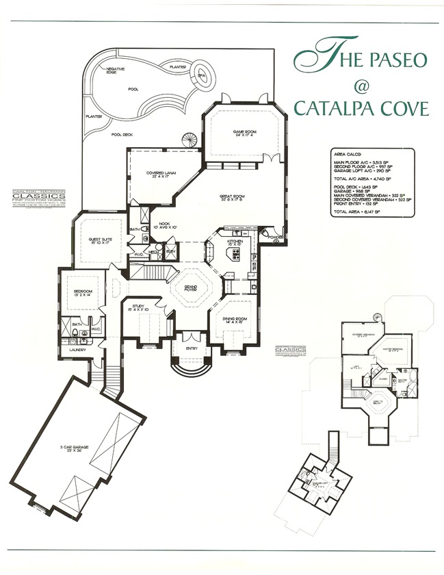 custom home the paseo at catalpa cove Floor Plan