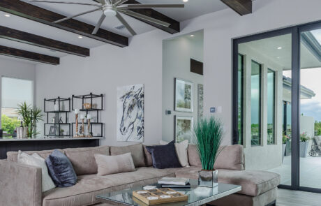 The Persano- 4 bedroom Model Home Living room- Fort Myers Custom Home Builders