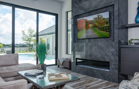 The Persano- 4 bedroom Model Home Living room- Fort Myers Custom Home Builders