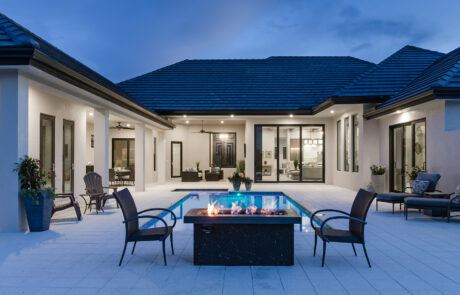The Persano- 4 bedroom Model Home Backyard Photo- Fort Myers Custom Home Builders